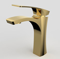 Contemporary Brass Brushed Gold Bathroom Basin Mixer Tap1