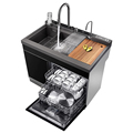 Kitchen built in dishwasher machine automatic smart ultrasonic in stainless steel sink dishwashers  for home1