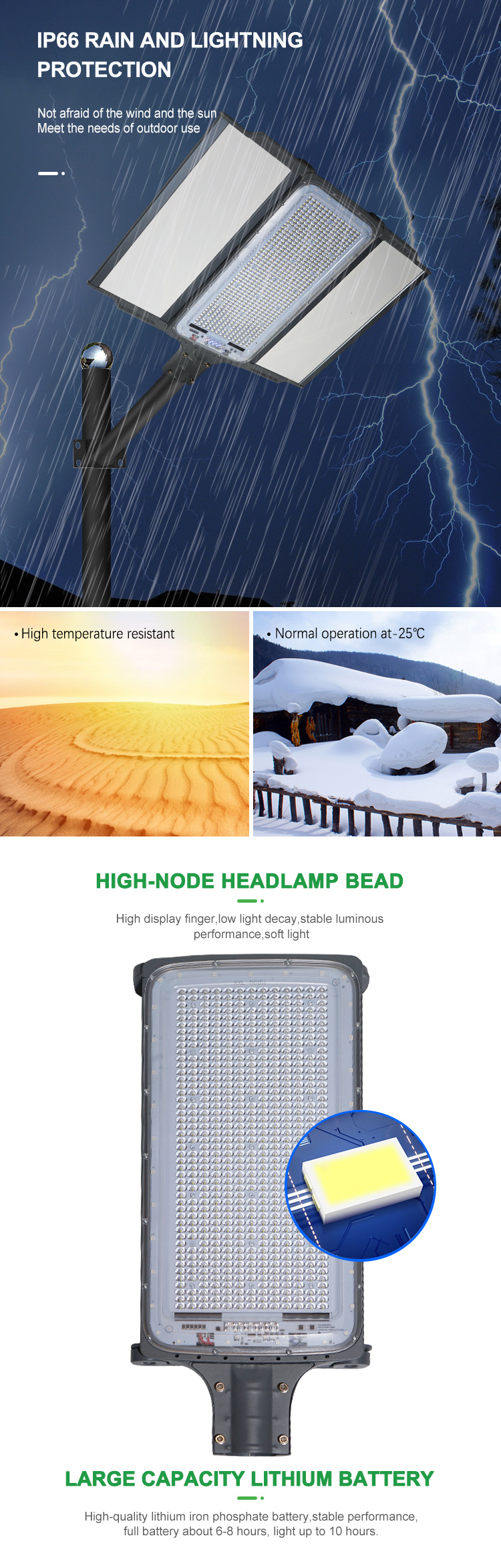 G-lights Sensor de radar Impermeable al aire libre IP65 Smd 200W 400W 600W Integrado todo en uno Luz de calle solar LED