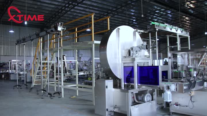 milk powder filling vacuum nitrogen sealing capping line for metal cans