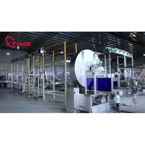 milk powder filling vacuum nitrogen sealing capping line for metal cans