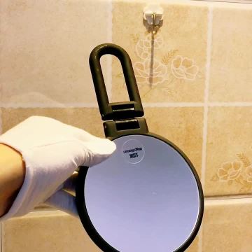 Folding double sides handheld mirror