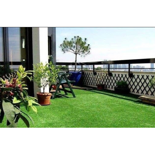 Can artificial grass be used on the balcony decoration?