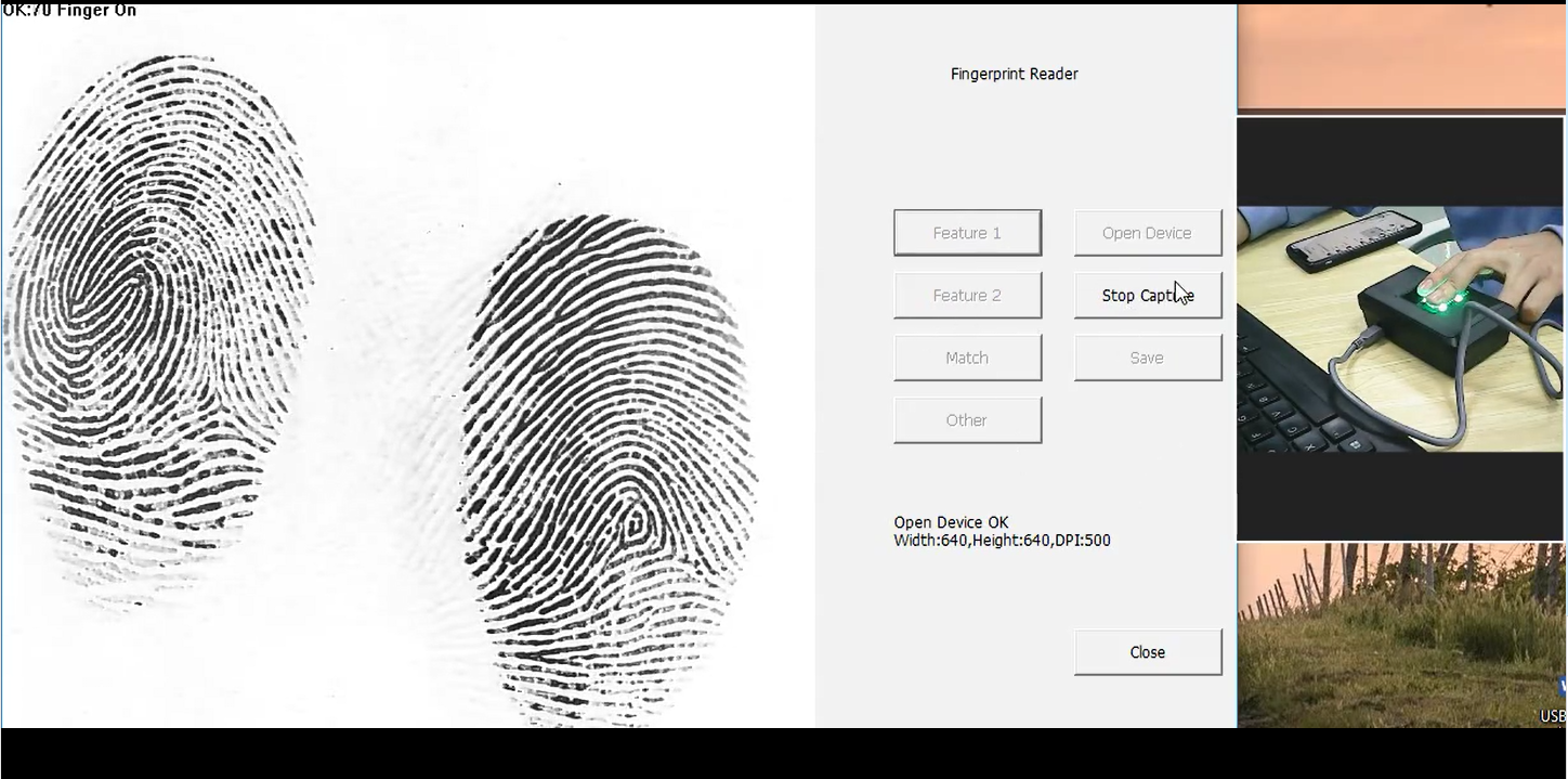 OS300 Fingerprint Scanner Software