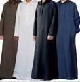 2025 Big and Tall Morocco Kaftan Muslim Men's Thobe with Hoodie and Pockets1