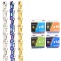 Electroplated Silver and Gold Bicycle Chains: X9, X10, X11, and X12 Speed Chains for Mountain and Road Bikes1