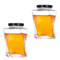 Thickened Honey Glass Jar Jam 500g High-quality Honey Bottle Twist Crystal White Glass Sealed Jar1