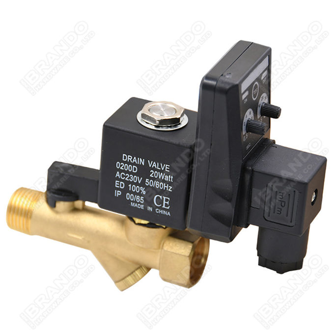Sub Base Mounted 3 Way Brass Solenoid Valve For Screw Air Compressor 3