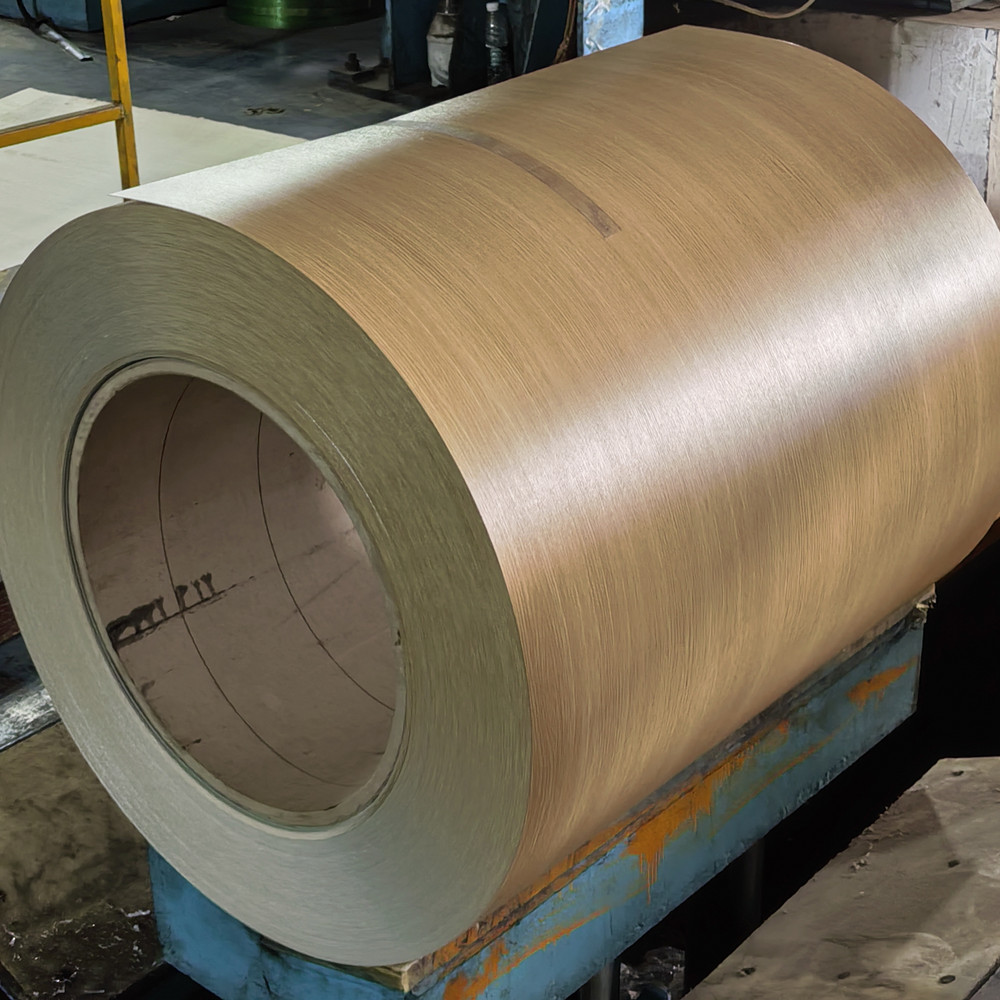 VCM ламинированная деревянная текстура сталь сталь