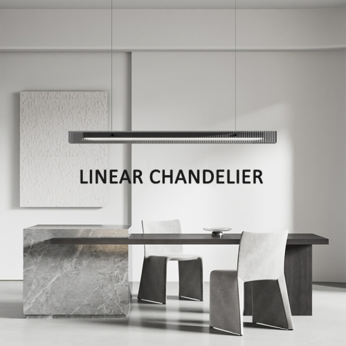 Modern minimalist linear dining room chandelier