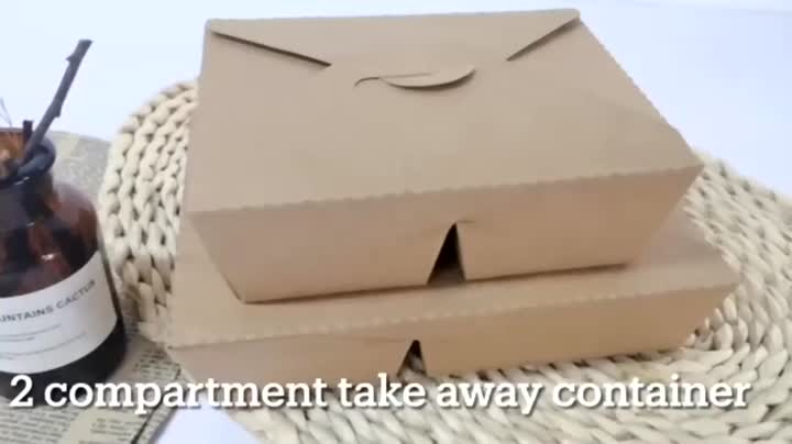 Food delivery kraft paper box