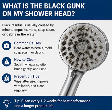 What Is the Black Gunk on My Shower Head?