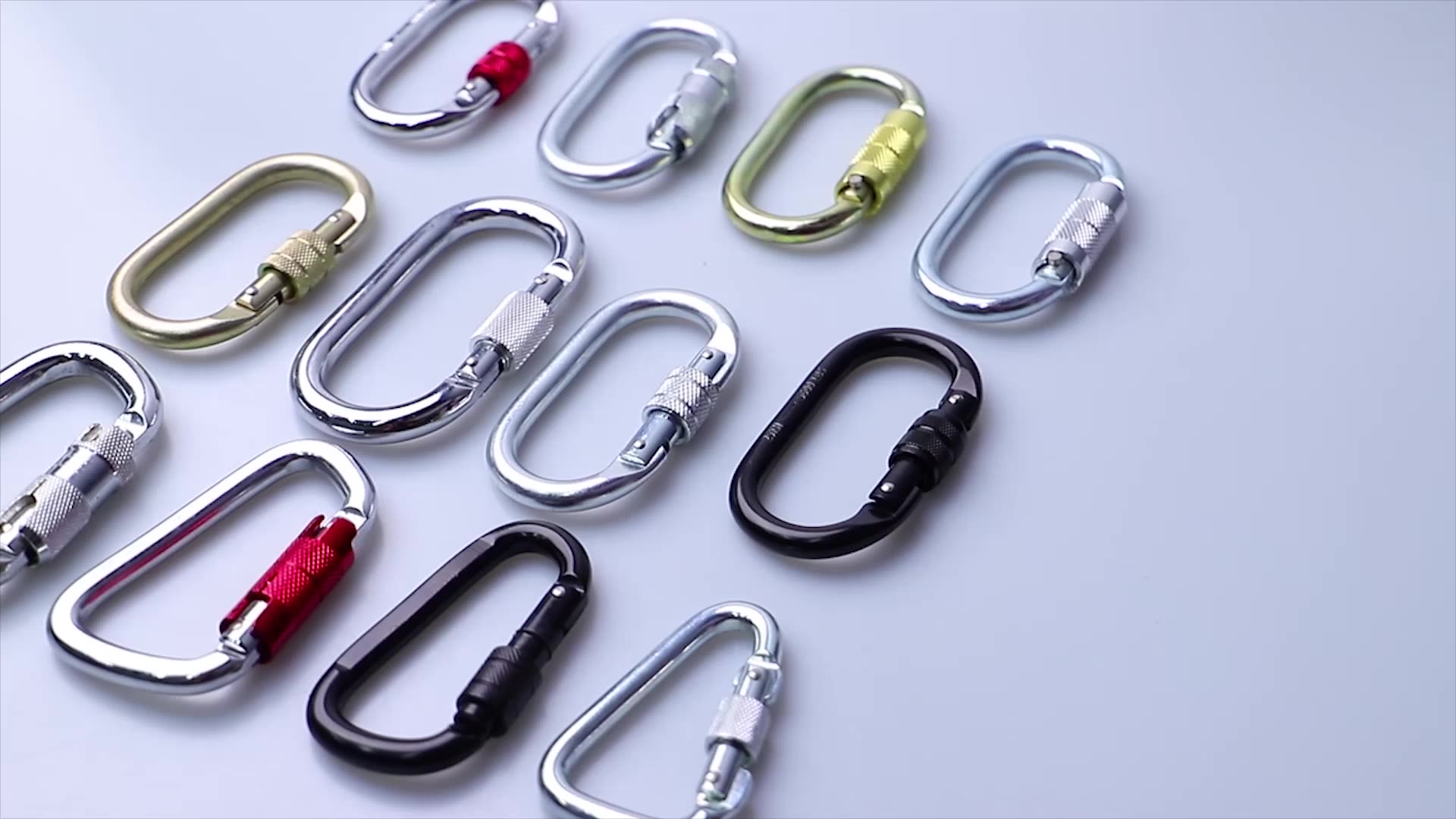 Fabrik Custom Custom High Security 45KN Stahlsicherheit Haken Dreistufe Schloss Carabiner für Industrie-/Luftarbeit11