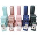 Han Hong Wholesale Logo personalizzato Gioielli di gioielli Packaging Bowelry Bowelry Box Box Bracciale Collana Ring Anello di pelle PU BOILLE METTURA1