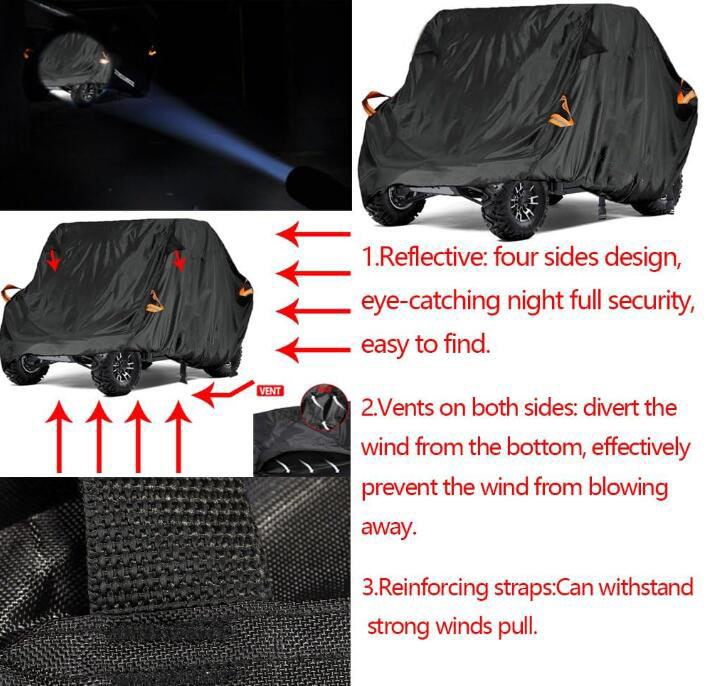 Black Uv Protection Atv Body Cover