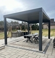 Wholesale Electric Waterproof Black Aluminum Outdoor Pergola - Factory Price1