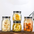 Glass Mason Jar Food Canning Packaging Glass Jar For Jam Honey Juice Pickle With Metal Lid1