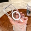 Original Luxury Clear TPU Magnetic Phone Case for iPhone 16/15/14/13 Pro Max & Samsung S25/S24 Ultra1