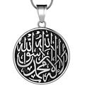 18K Gold Plated 316L Stainless Steel Islamic Pendant Necklace: Muslim Allah Necklace Jewelry1