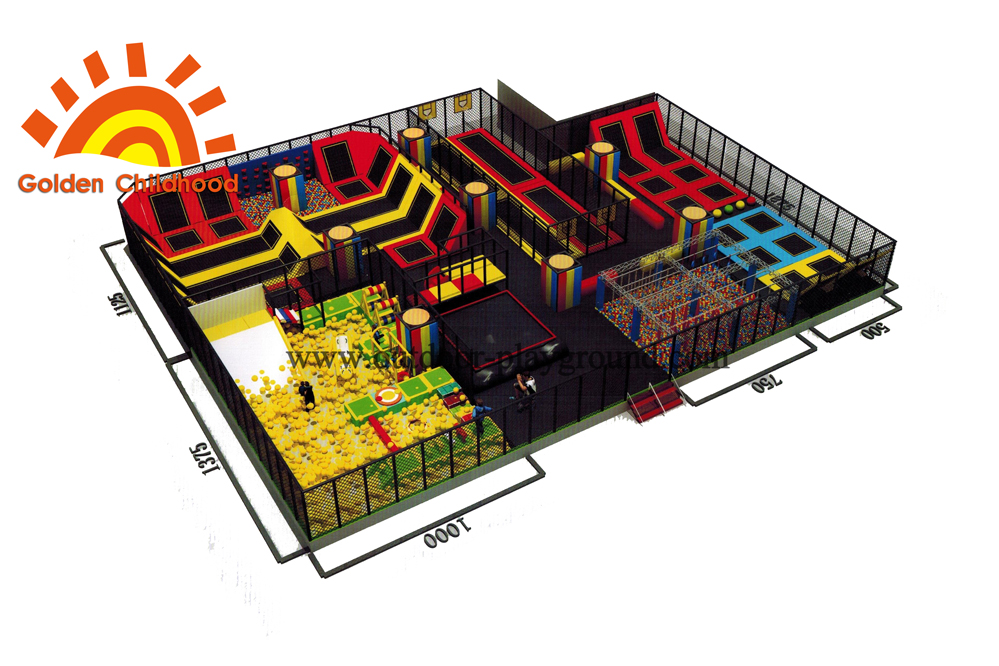 Colourful Trampoline Park For Children