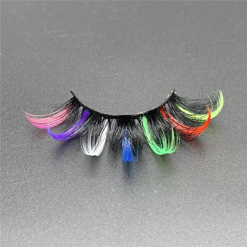 multi coloured eyelashes