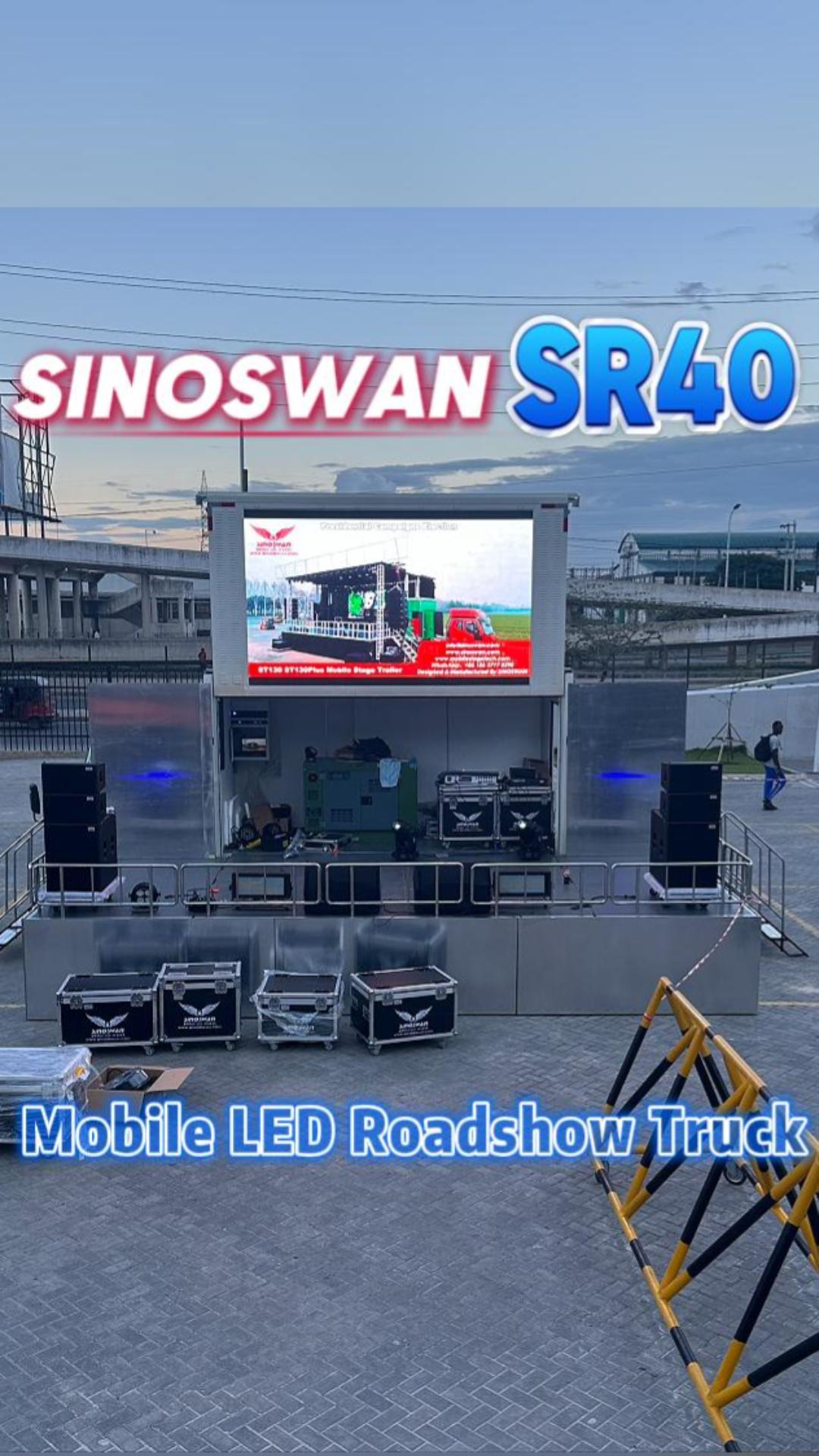 SR40 Mobiler LED-Roadshow-Truck in Tansania | 6,79×3m Bühne + 3,2×1,92m LED-Bildschirm