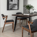 Café de meubles modernes de qualité supérieure et chaises en cuir pour restaurant1