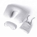Inflatable Foldable Airplane Travel Pillow Set with Jersey Material1