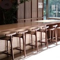Almofada de couro Amostra grátis de ferro por atacado Ironwork Simplicity Home Dining Restaurant Kitchen Bar High Chair1