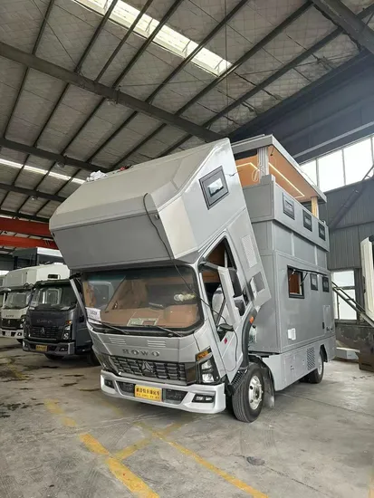 Treler Perkhemahan Van Tugas Berat di luar Jalan Kereta Rekreasi Stesen RV Gerabak Bumbung Keras Pop Top Karavan Deker Pengembangan Berkembar Perkhemahan Kereta Kelas C Motorhome1