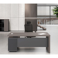 Modular Wooden CEO Desk with Storage - Customized Modern Minimalism Melamine Board1
