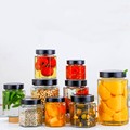 Wholesale 180ml 280ml Glass Hexagonal Honey Jam Bird's Nest Hot Sauce Storage Sealed Seasoning Container Jar With High Lids1