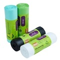 13 Gallon, 15pcs per Roll: Eco-Friendly Cornstarch PLA Biodegradable Plastic Waste Bags - Black Trash Bags1