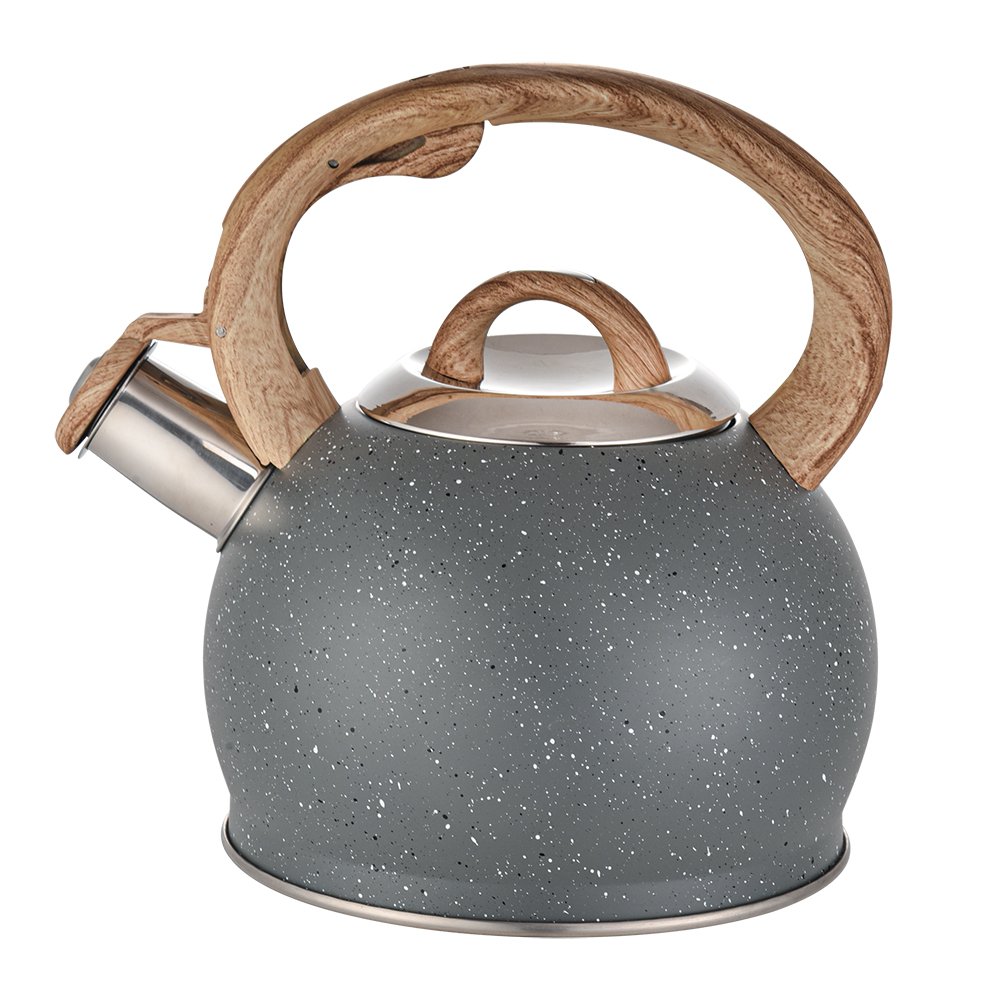 FH-593G Cor cinza e pontos Bakelite Handle Kettle