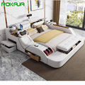 Multifunctional Smart Bed with Massage, Storage, and Movie Projector1