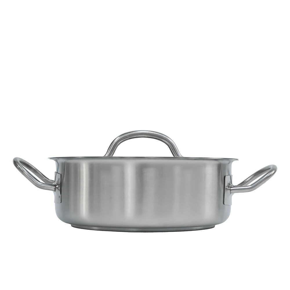 Stainless steel double-ear composite bottom cooking pot