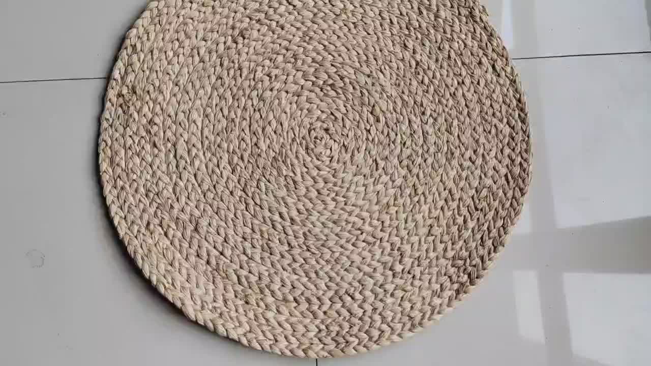 Natural Raffia Teppich geflochtener Stroh Teppich Teppich1