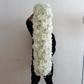 Customized YR 2111 White Roses and Baby's Breath Artificial Flower Runner for Wedding Tables1