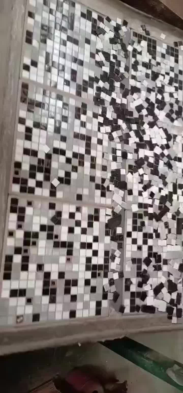 melt glass mosaic production line video