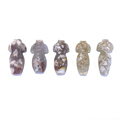 Natural Crystal Carved Agate Cheongsam Statuary - Gift Item1