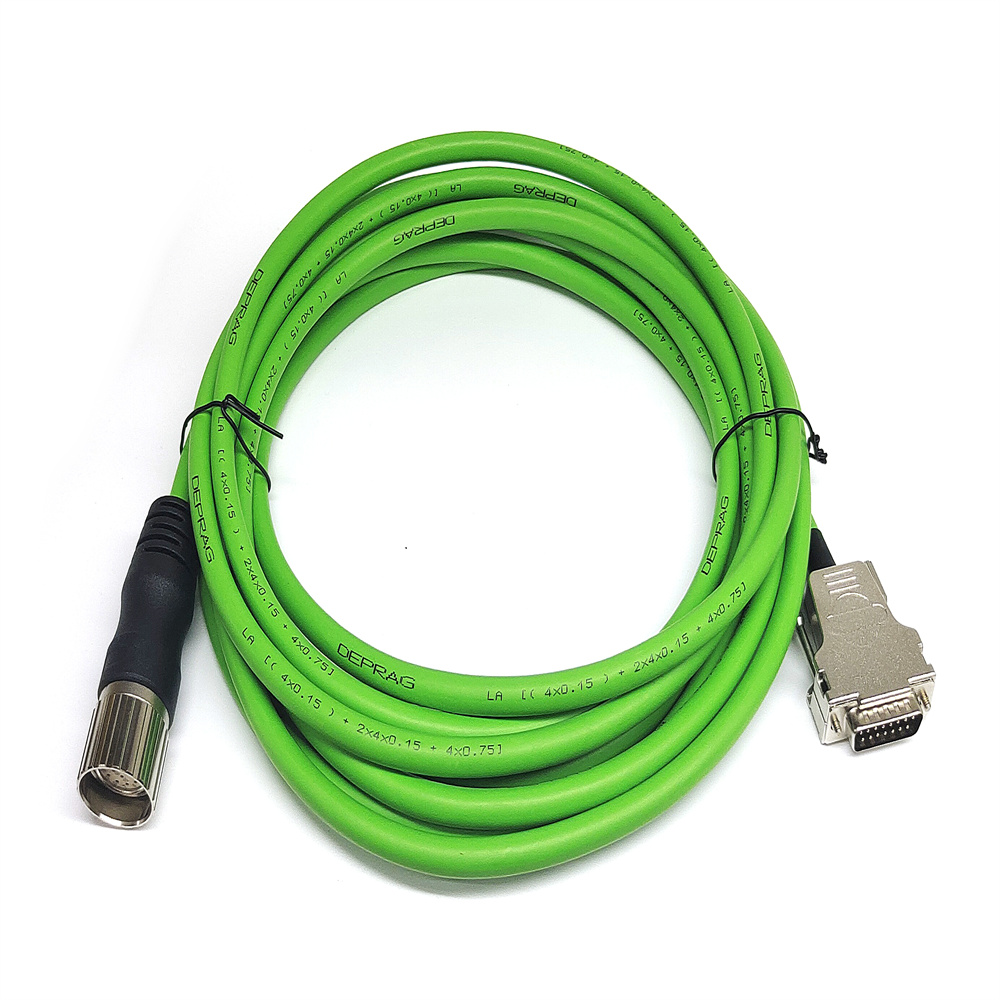 Cable de aplicación de servo verde SVLEC M23