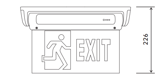 Double Face Green EXIT Sign Emergency Light