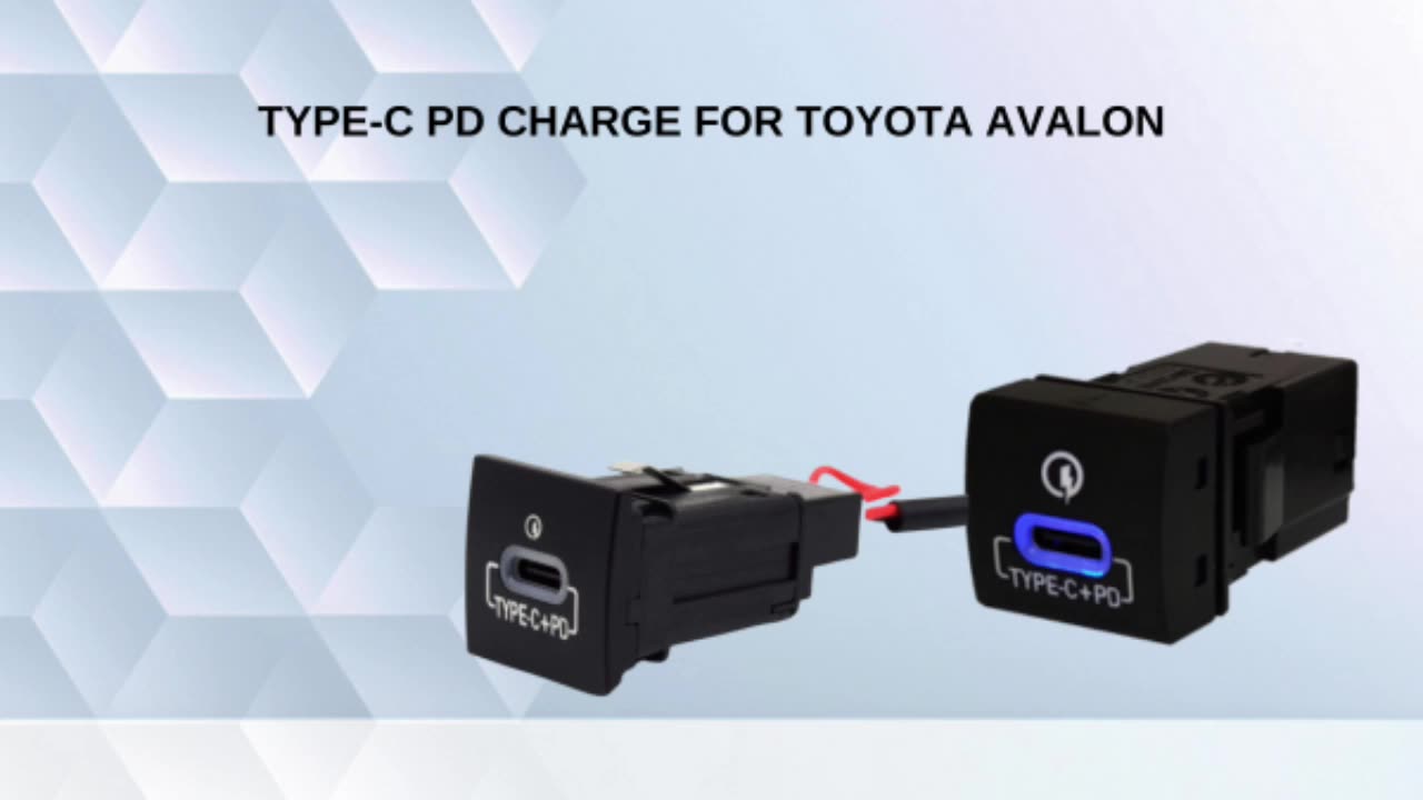 Φορτιστής USB CAR USB Connector QC 3.0 Γρήγορη φόρτιση για την Toyota Avalon1