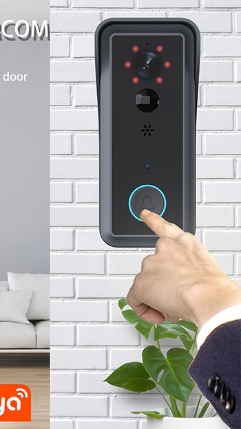 Smart Home WiFi Wireless Video Door Teléfono Ring Toulall con cámara y Tuya1