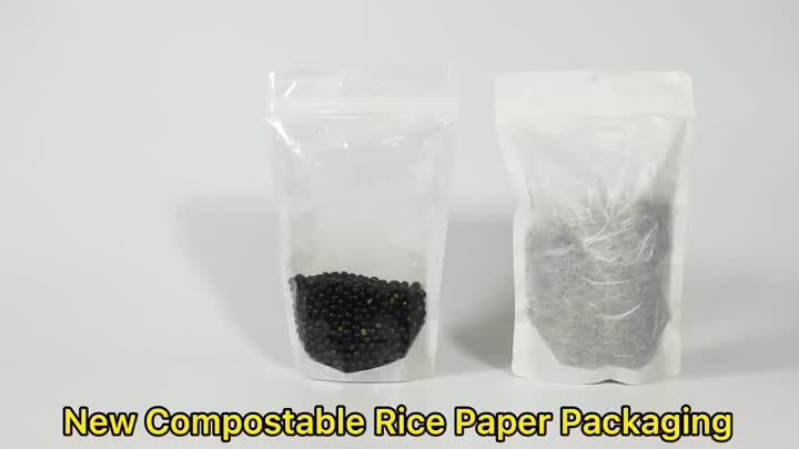 Composteerbare rijstpapier verpakking