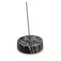 Travertine Incense Stick Holder: A Beautiful Home Decor Round Ornament with Cover for Religious Bakhoor, Mukhoor, and Bukhoor Incense1