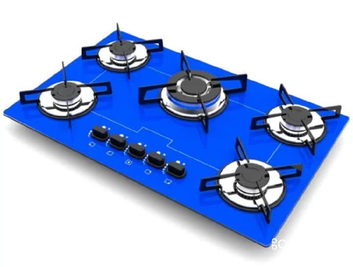 Blue 5 Burner Gas Table