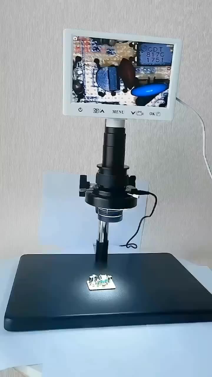 Microscópio Digital HD Porta USB de 7 polegadas Conectar -se com microscópio PC LCD com luzes LED Microscope USB1