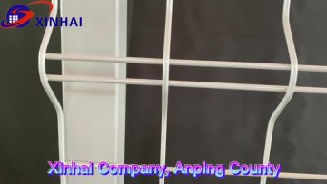 Wholesale H 1.2 m * W 3 m 3D curved wire mesh fence panel with square post for security barrier1