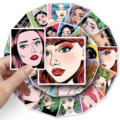 50-Pack Hot Sale Girly Fashionable PVC Cartoon Stickers - Sexy & Decorative Graffiti Art1